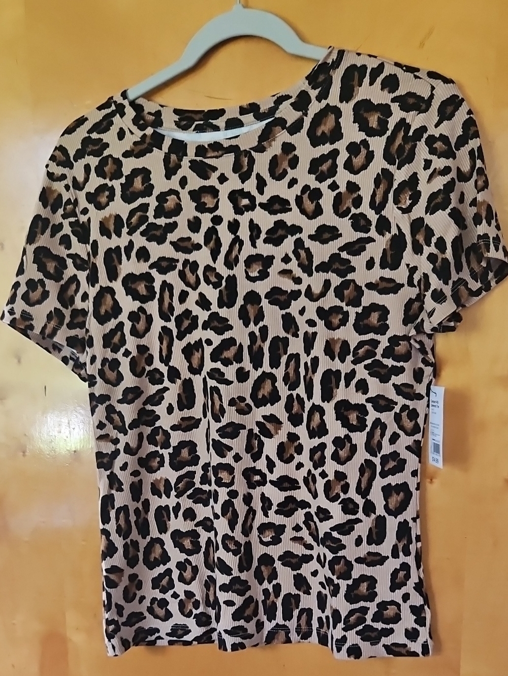 Nine West Fitted Ribbed Crewneck Top